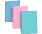 3 Pack Ruled Notebook Spiral Notebook Journal Notebook 160 Pages 80Gsm Thick Ruled Paper With Plastic Hard Cover (A5)