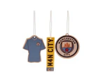 Manchester City FC Air Freshener Set (Pack of 3) (White/Blue/Yellow) - BS3582