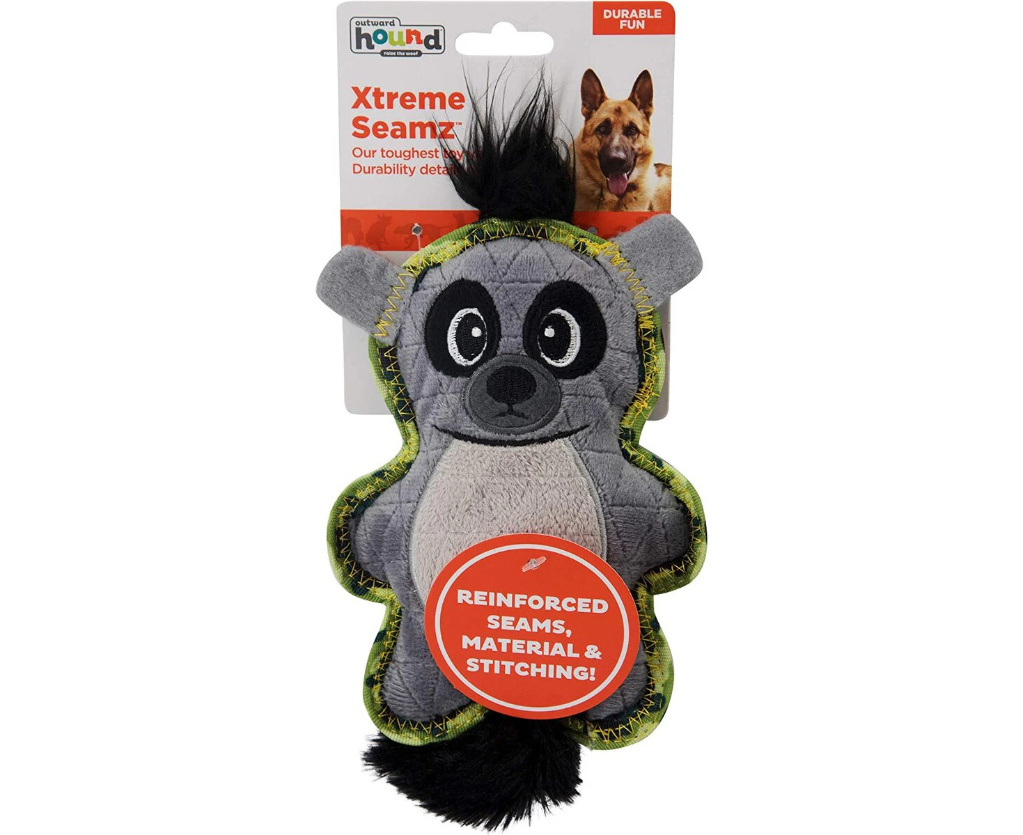 Xtreme Seamz Squeaker Dog Toy (Lemur)