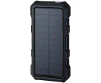 Maxxlee 20000mAh Qi Wireless Charger Solar Power Bank Black