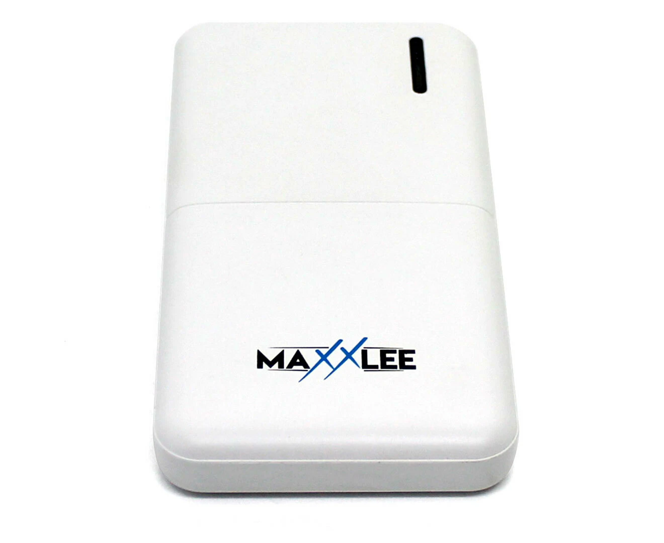 Maxxlee 10000mAh Power Bank Dual USB Output White