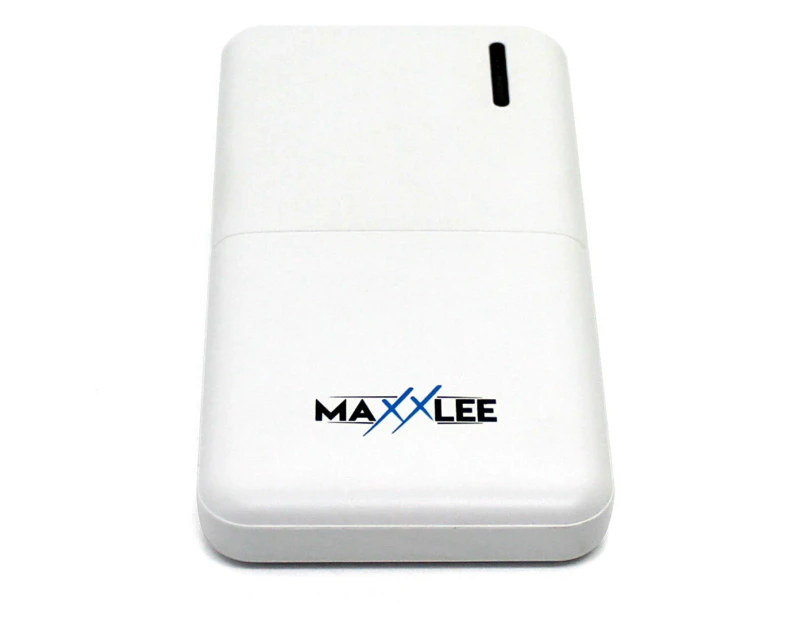 Maxxlee 10000mAh Power Bank Dual USB Output White