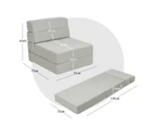 Giantex 16cm Thick Folding Lounge Sofa Bed Floor Couch Chair w/Removable Cover Foldable Mattress Cushion Grey