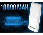 Maxxlee 10000mAh Power Bank Dual USB Output Black