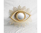Rattan Innovative Art Decoration Eye Shape Makeup Mirror Dressing Wall Hanging