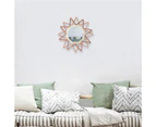 Nordic Round Star Shape Wall Mirror Rattan Decorative Mirror Handmade Frame Natural Vine Craft Hanging for Living Room