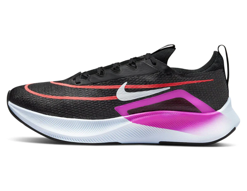 Nike Men's Zoom Fly 4 Running Athletic Shoes Sneakers - Black Hyper Violet