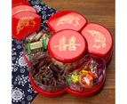 6 Compartment Fruit Plates Snack Food Storage Tray with Lid Cover Sugar Candy Box Home Living Room Wedding Party Decor