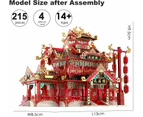 Piececool 3D DIY Metal Model Kits - Restaurant - Ancient Chinese Architecture - Building Metal Puzzle for Teens & Adults,Building Model Kit