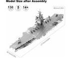 Piececool 3D DIY Metal Model Kits - USS Enterprise CVN-65 - Aircraft Carrier - Advanced Military Metal Puzzle for Teens & Adults