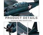 Piececool 3D DIY Metal Model Kits - Douglas SBD Dauntless - Carrier-Based Dive Bomber - Aircraft Metal Model Kit for Teens & Adults