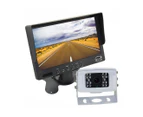 Elinz 7" LCD Monitor HD 12V/24V 4PIN IR CCD Reversing Camera Rearview Built-in Mic WHITE