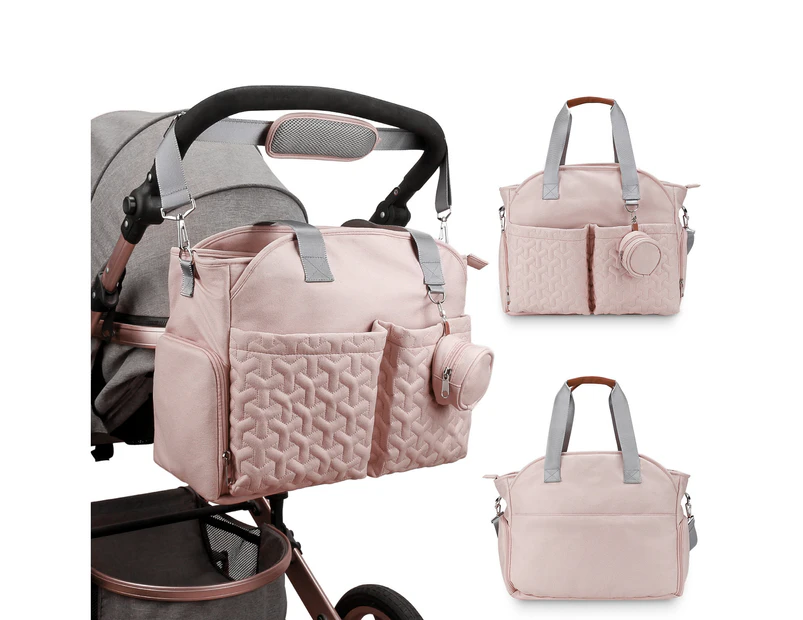 Baby Diaper Bag Tote Travel Nappy Bag,Pink