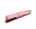 Rechargeable Hair Curler Cordless Hair Straightener Ceramics Splint 3 Temperature Led Display Styles Tool - Pink