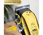 Rechargeable Hair Trimmer Men Clippers Baldhead Trimmers Barber Razor Shaver 10W Powerful Motor 6500PRM Hair Styling Tools - Gold
