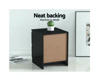 Artiss Bedside Table 2 Drawers - PEPE Black