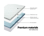 Giselle Bedding Memory Foam Mattress Topper 7-Zone 8cm Queen