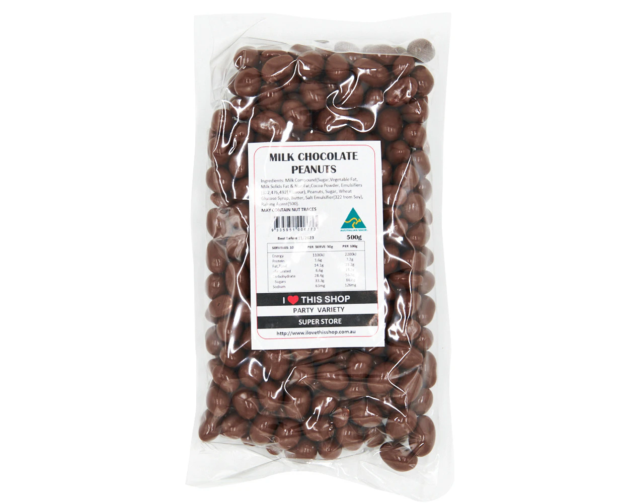 Milk Chocolate Peanuts 500g