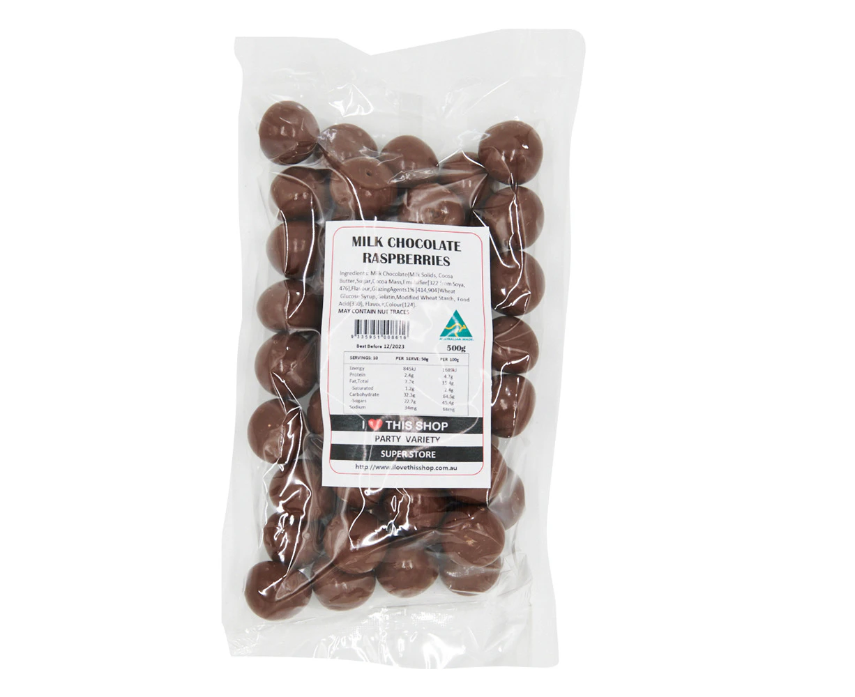 400g Milk Chocolate Raspberries