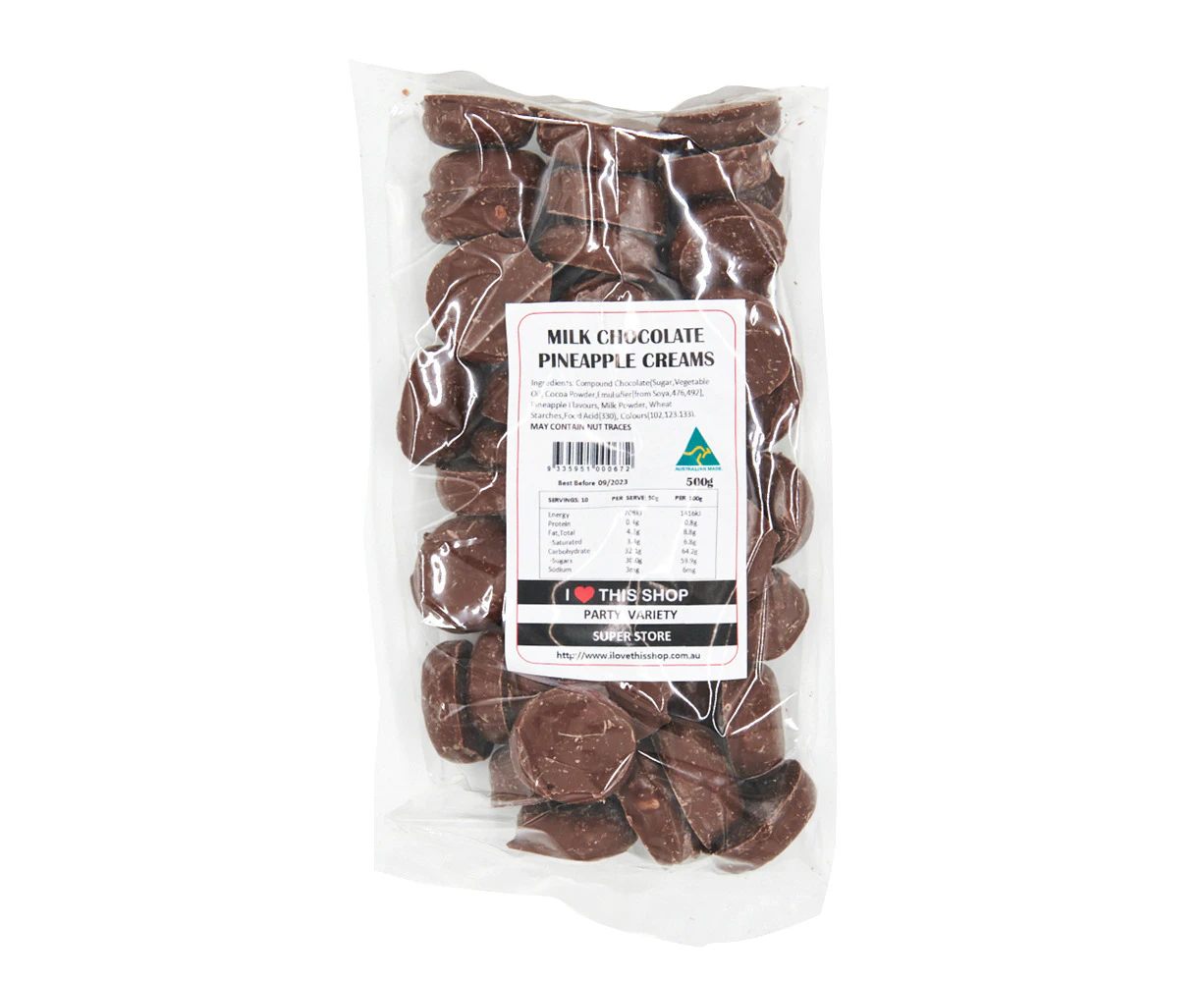 Milk Chocolate Pineapple Creams 500g