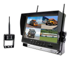Elinz Digital Wireless 9" Quad Splitscreen Monitor 4CH DVR 1x Reversing CMOS 800TVL Camera 12V 24V 2.4GHz