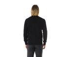 Uominitaliani Black Merino Wool Sweater