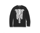 Volcom Boy's Skeleton UPF 50+ Long Sleeve Rashvest - Black