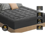 S.E. Mattress Topper Bamboo Charcoal Pillowtop Protector Cover All Sizes 7cm  [Queen Size]