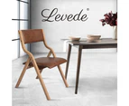 Levede 2x Dining Chairs Foldable PU Leather Kitchen Chair Lounge Room Vintage