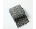 125x240cm Cozy Decorative Knit Woven Throw Blanket
