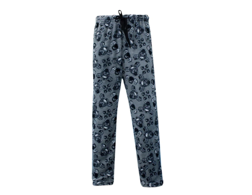 Men's Plush Fleece Pyjama Lounge Pants - Grey/Gorilla Gym