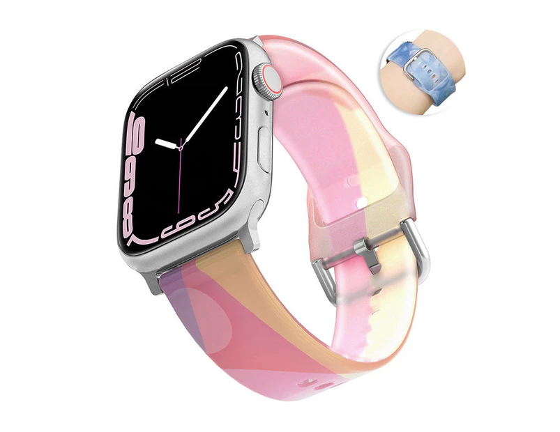 Strapmall Jelly Silicone Sports iWatch Band for Apple Watch Series 8/7/6/5/4/3/2/1/SE-01
