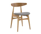 Tricia Dining Chair - Oak & Grey