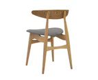 Tricia Dining Chair - Oak & Grey