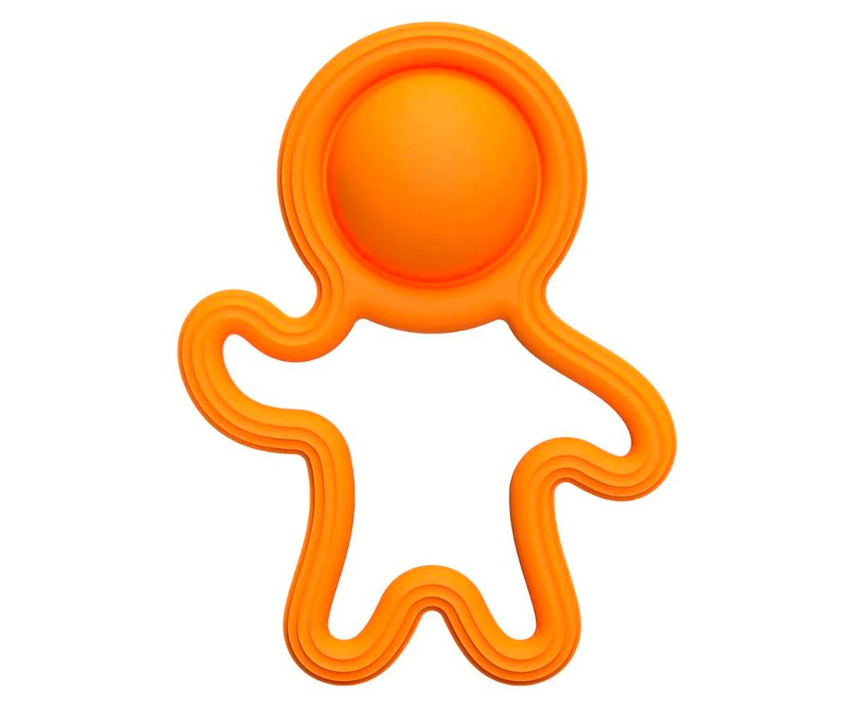 Fat Brain Toy Co. Lil Dimpl Kids Silicone Teether Toy Orange 14cm BPA-Free 0m+