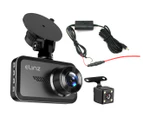 Elinz Car Dash Camera 3" HD 1080P FHD DVR Recorder Front Rear Dual Cam Hardwire Kit