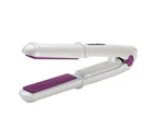 USB Hair Curler Rechargeable Cordless Hair Straightener Ceramics Splint 3 Temperature Led Display Styles Tool - Pink