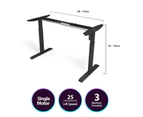 MIUZ 160cm RGB Computer Gaming Desk Office Laptop Table Standing Desk Height Adjustable - 3 Sizes