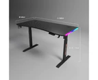 MIUZ 160cm RGB Computer Gaming Desk Office Laptop Table Standing Desk Height Adjustable - 3 Sizes