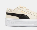 Puma Women's Smash Platform V3 Sneakers - Snow/Black/White/Gold