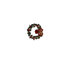 Christmas Wreath Brooch Blazer Shirt Pin