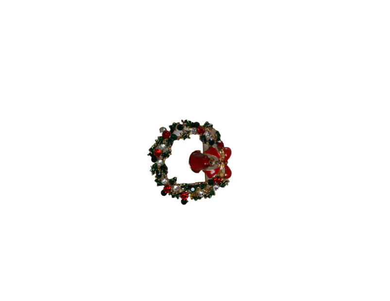 Christmas Wreath Brooch Blazer Shirt Pin