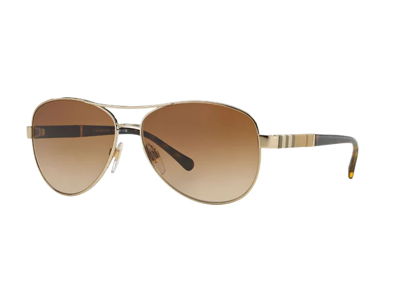 Womens Burberry Sunglasses Be3080 Light Gold Sunnies