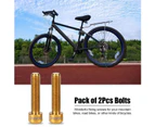 Risk 2 Pcs Titanium Alloy M6 X 25Mm Bicycle Disc Brake Screws Screws For Bicycle Disc Brake Caliper