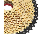 Bicycle Cassette Bicycle Freewheel Cassette Sprocket 11 Speed 46T Bike Replacement Accessory Black Golden