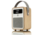 View Quest Monty Retro DAB+ Digital AM/FM Radio/Bluetooth/Wireless Speaker Oak