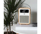 View Quest Monty Retro DAB+ Digital AM/FM Radio/Bluetooth/Wireless Speaker Oak