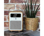 View Quest Monty Retro DAB+ Digital AM/FM Radio/Bluetooth/Wireless Speaker Oak