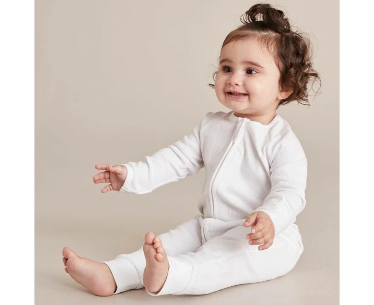 Target Baby Organic Cotton Pointelle Zip Coverall - White