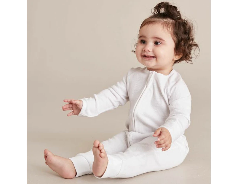 Target Baby Organic Cotton Pointelle Zip Coverall - White